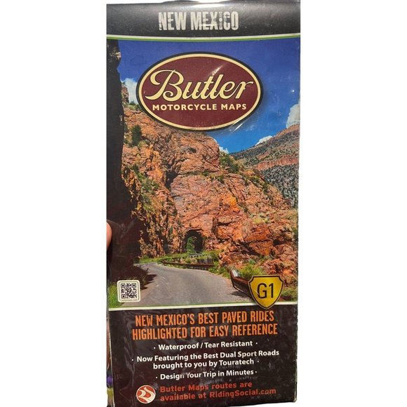 Butler Motorcycle Maps New Mexico's Best Paved Rides Highlighted for Easy Refere - Picture 1 of 2